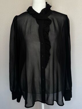 Banana Republic- Sheer Blouse. Size large